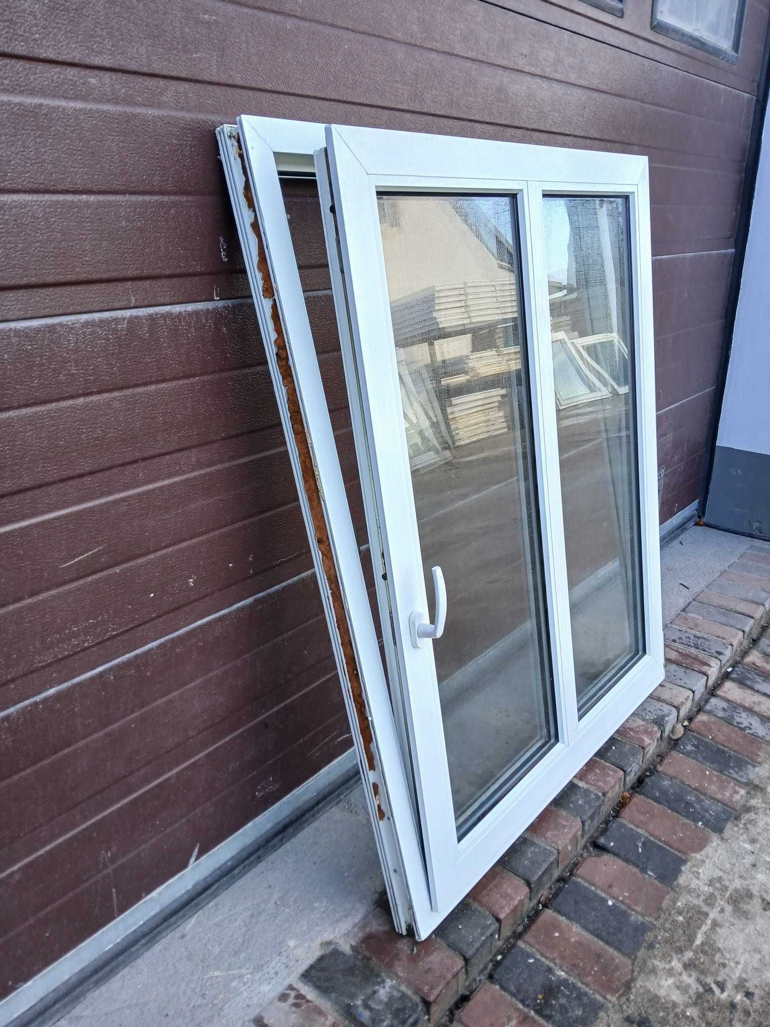 Okno jednoskrzydłowe 109x133 pcv dzielone okna DOWÓZ CAŁY KRAJ