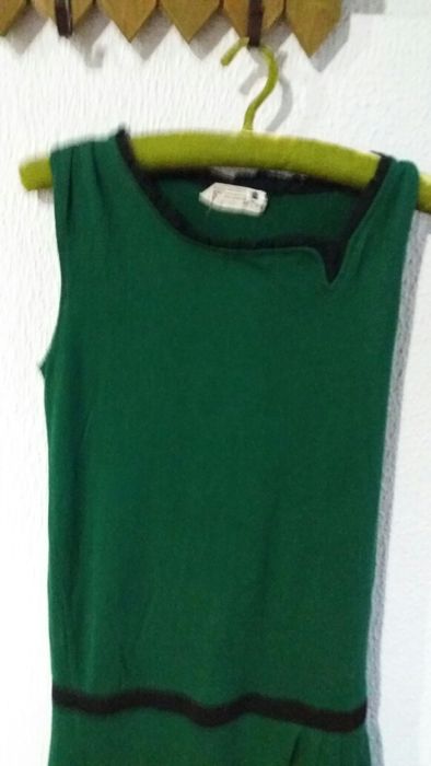 Vestido original/ Verde  e preto /tintoreto