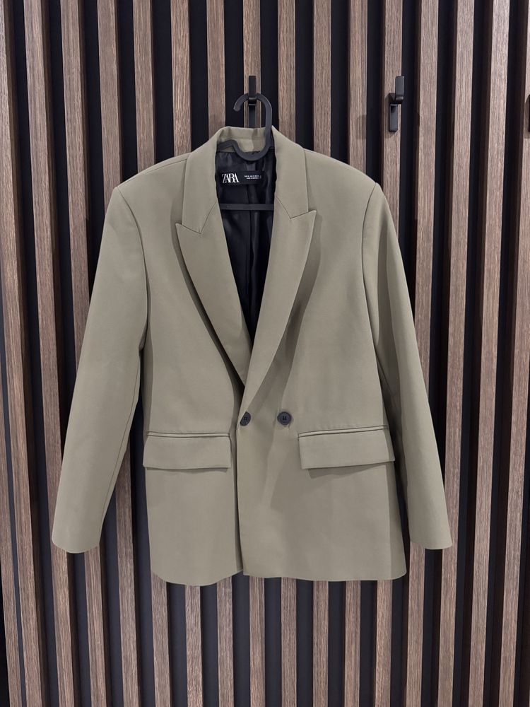 Marynarka oversize khaki Zara