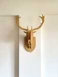 Cabeça de animal em madeira / escultura / decoração
