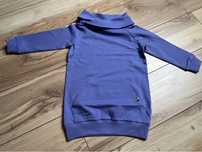 Barwinkowa bluza długa z szalem My_basic rozmiar 98/104 NOWA!