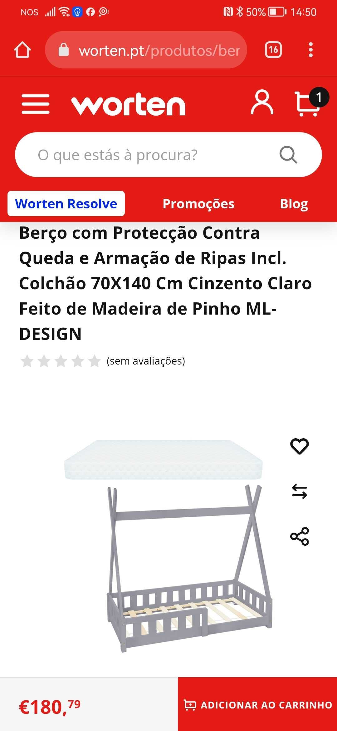 Berço com Protecção antiqueda