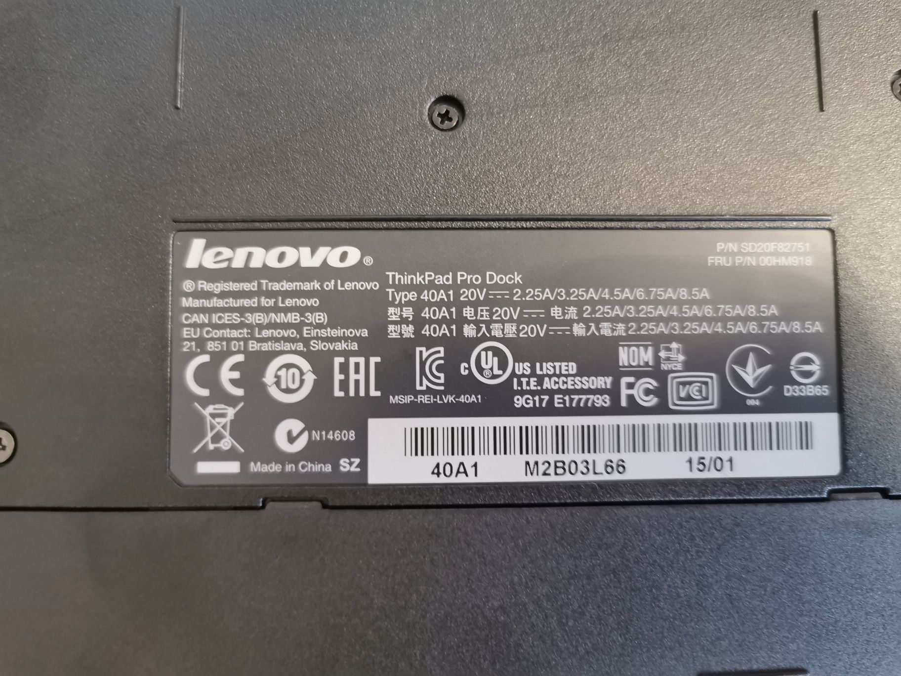 Stacja dokująca Lenovo ThinkPad Pro