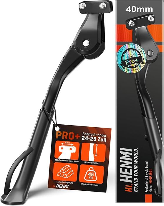 HENMI Stojak Rowerowy 24–29 cali Pro+ Podpórka Uchwyt Boczny do Roweru