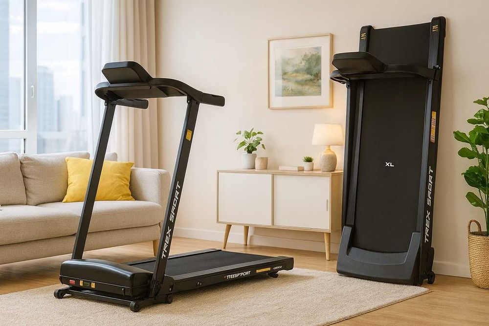 Nowa Bieżnia Domowa Elektryczna 1-12km/h Składana do Ćwiczeń Treningu