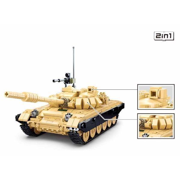 Klocki Czołg Rosyjski 2w1 T-72B3 T-72M1 Wojsko komp. LEGO