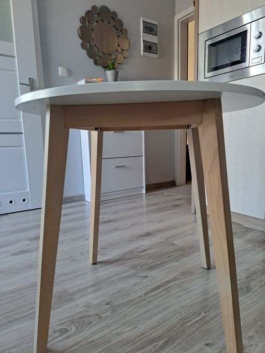 ***NOWY*** Stół okrągły średnica 80 cm biały blat