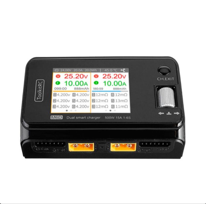 Зарядний пристрій для аккумуляторів 2 канали toolkitRCm6d 500 вт 15