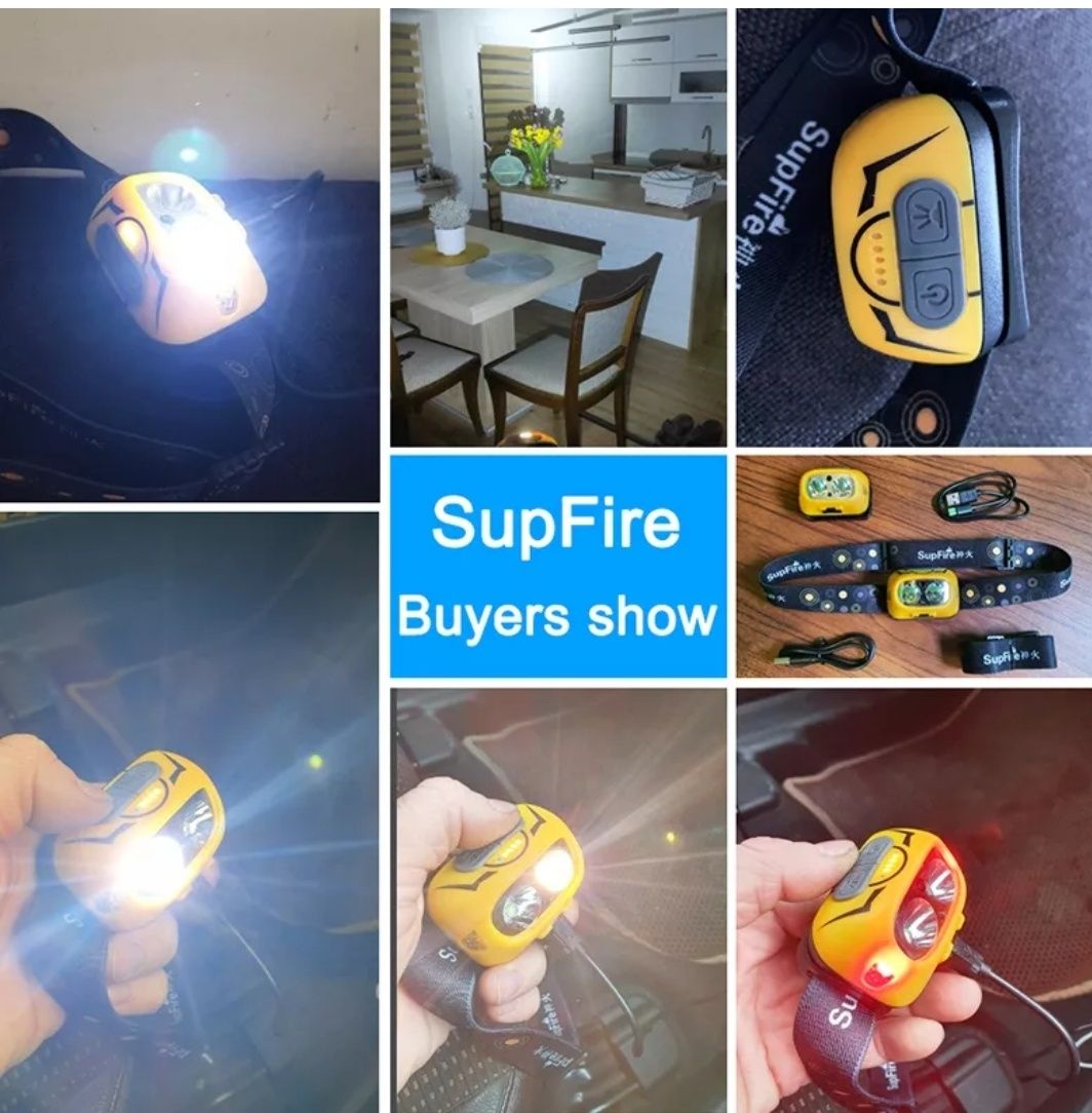 Мощный налобный светодиодный фонарь: SUPFIRE  HL05-S  1800mA. ліхтар,