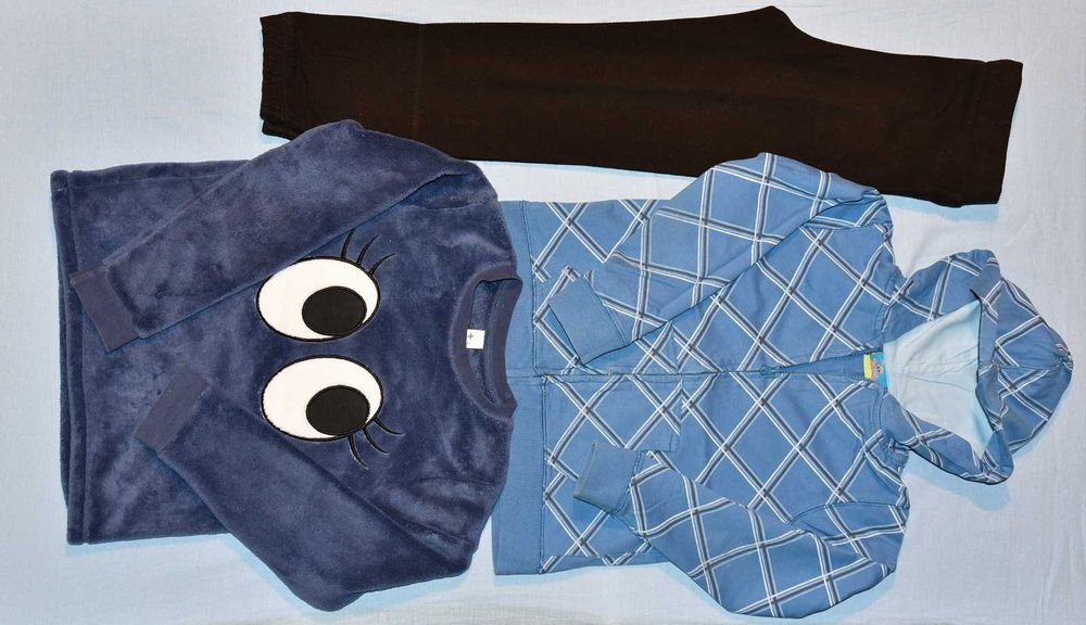 Bluzy i spodnie polarowe r. 134