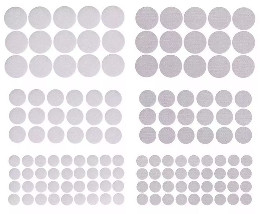 Rzepy samoprzylepne okrągłe białe 69szt. Dalprint. Nowy Produkt