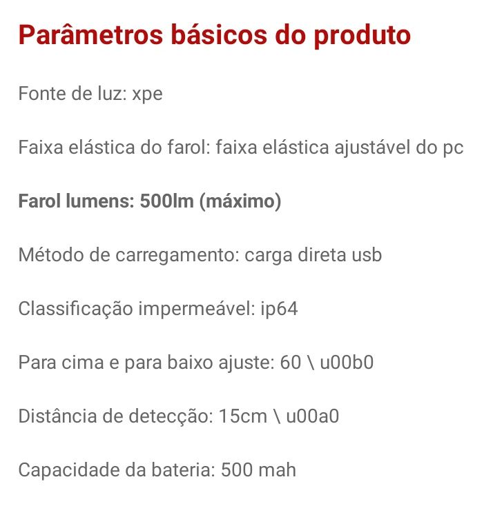 Lanterna Led de cabeça novo