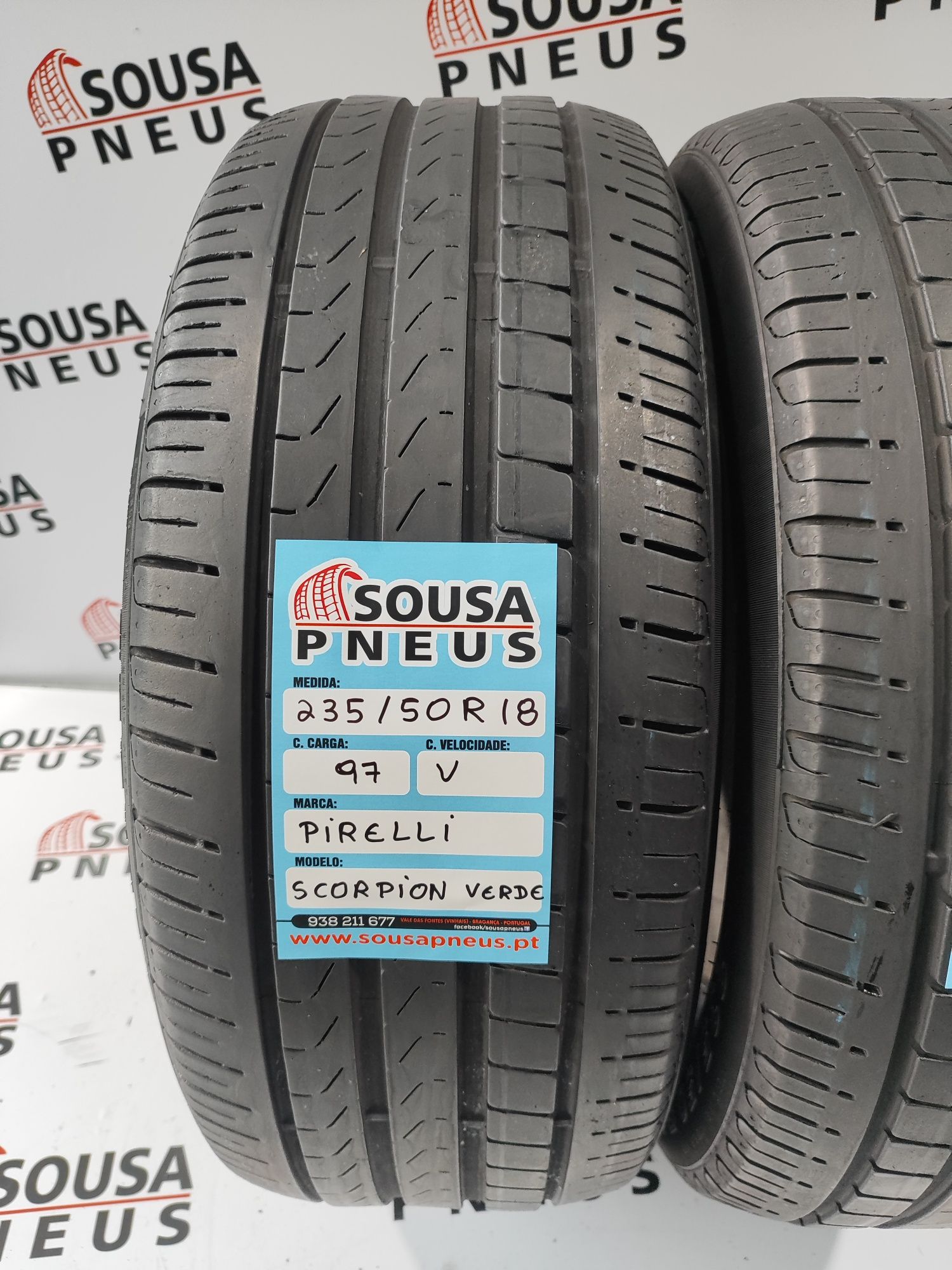 150 Euros 2 pneus 235-50R18 97v Pirelli - Oferta dos Portes