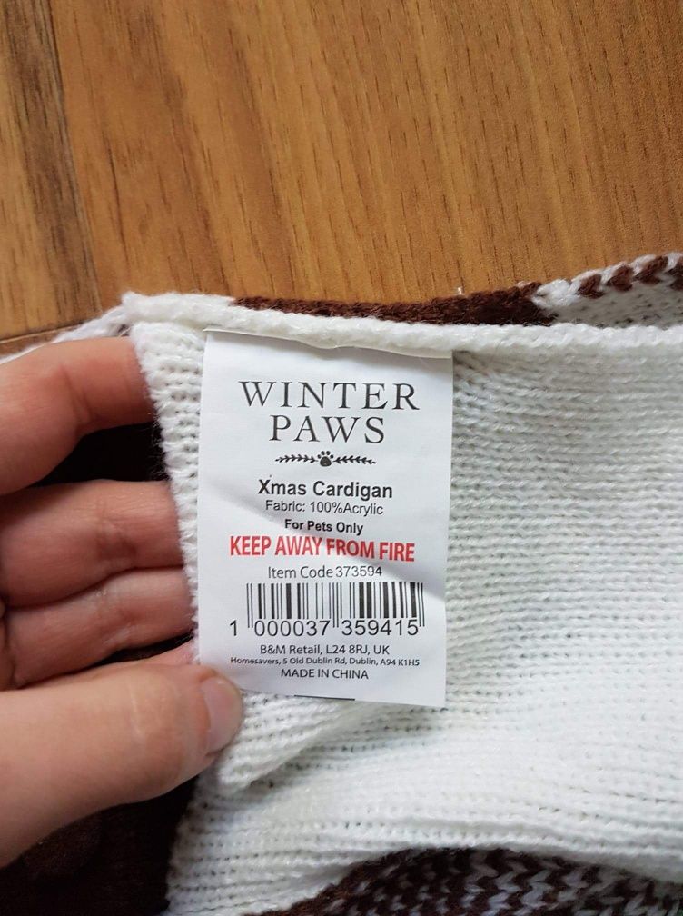 Winter Paws Świąteczny sweterek dla pieska ubranko dla psa