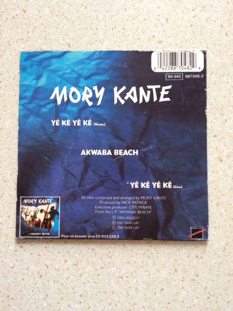 Mory Kante – Yé Ké Yé Ké CD сингл electronic, pop