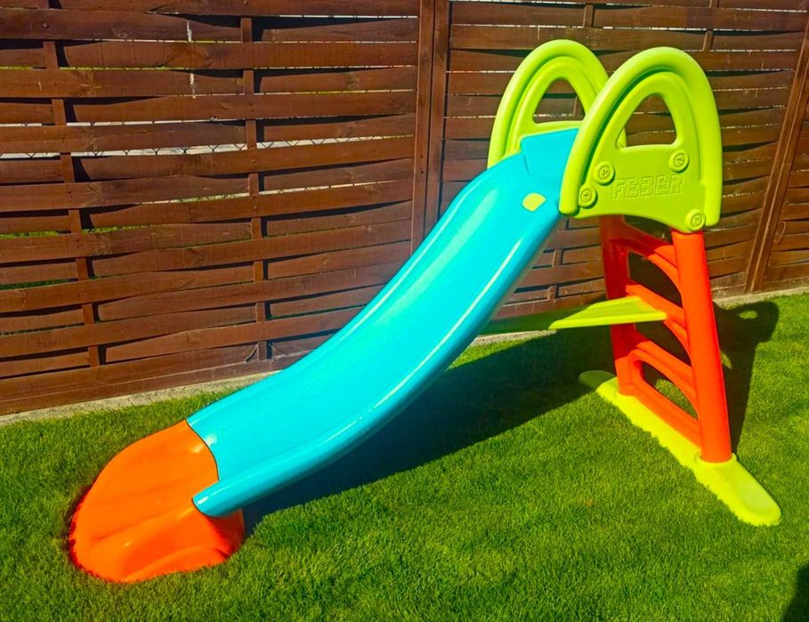 Zjeżdżalnia Feber ślizg 190cm ze zjazdem wodnym - jak NOWA ślizg wodny