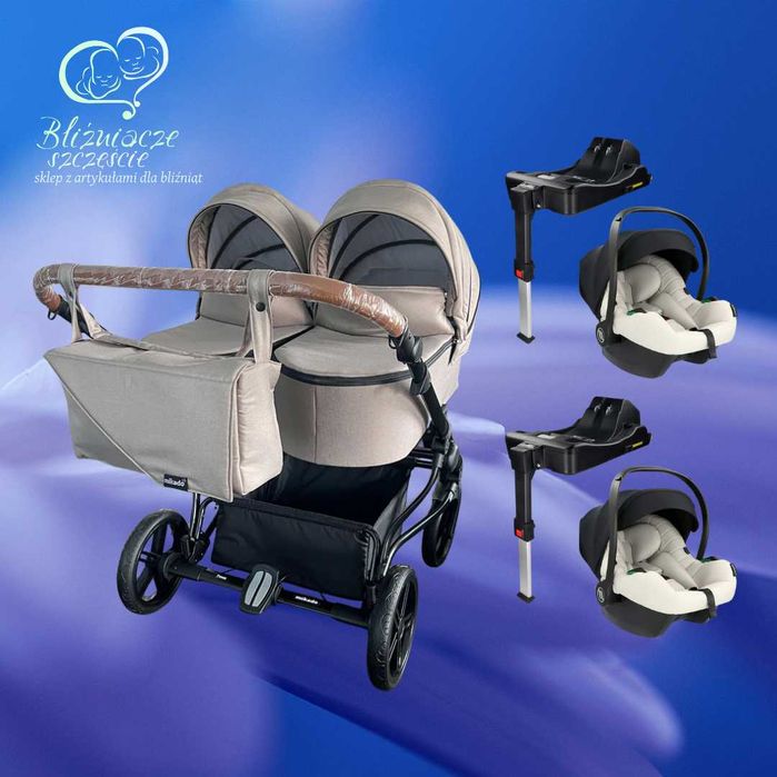 Adbor Duo Lux 4w1 z fotelikami Avionaut Cosmo 2.0C i bazami Dock