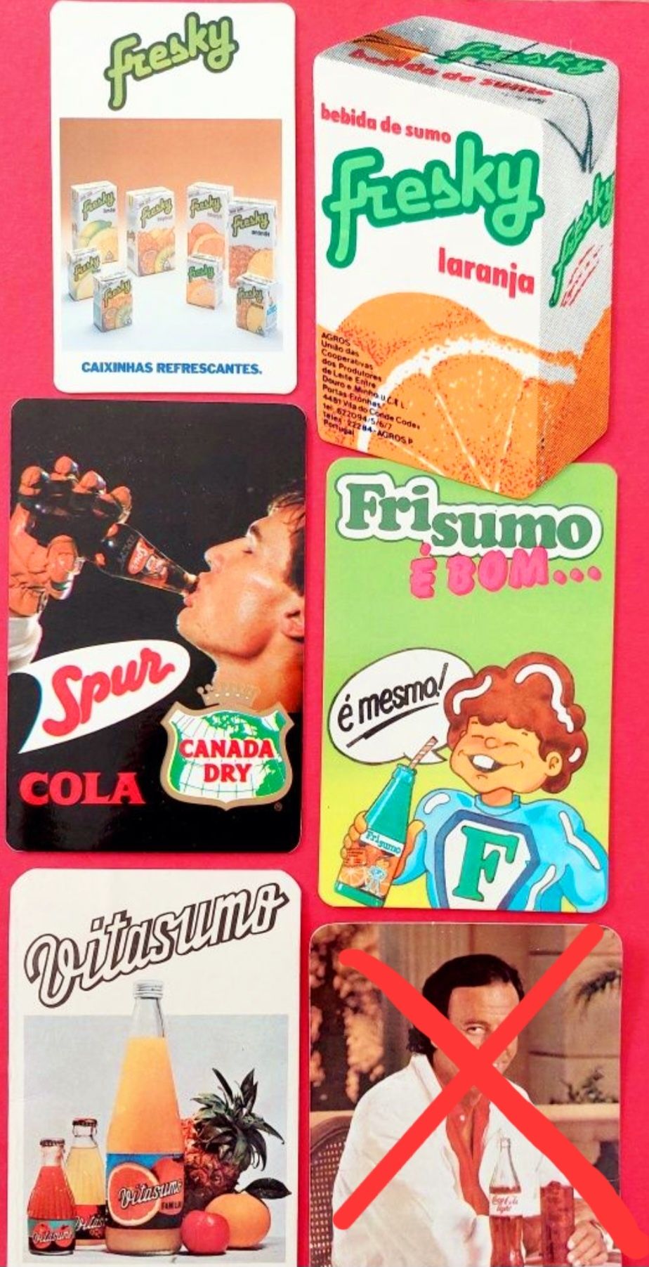 Calendários Refrigerantes Anos 80/90