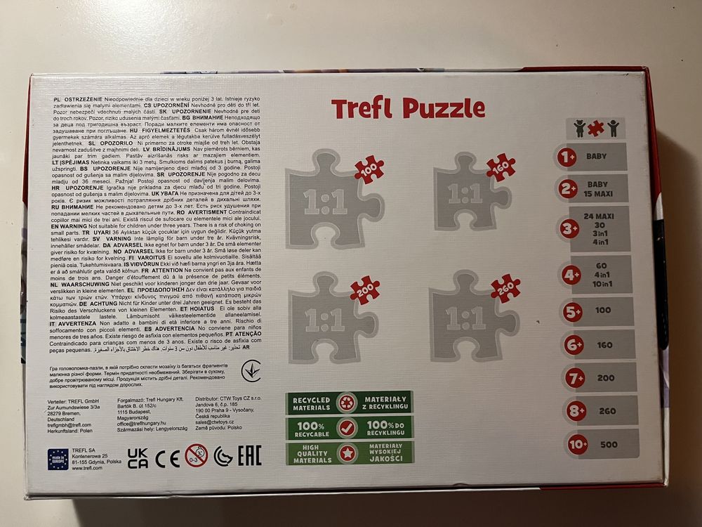 Kraina lodu puzzle Trefl 100 elementów