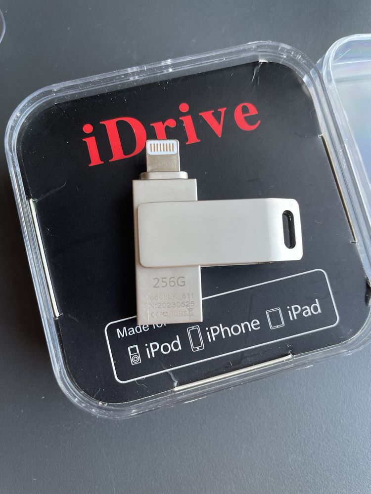 USB флешка накопичувач Lightning-USB iDrive Metallic 256GB
