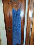 Vestido comprido em tons de azul Oysho