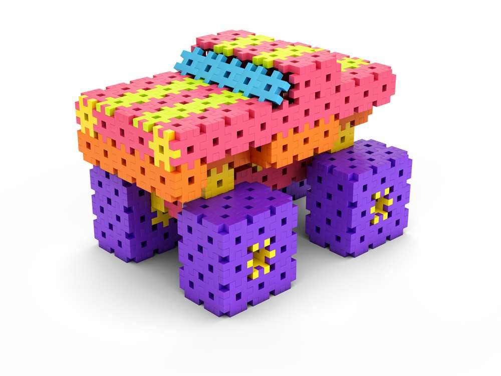 Wafle klocki konstrukcyjne Meli Basic Travel Box 1000