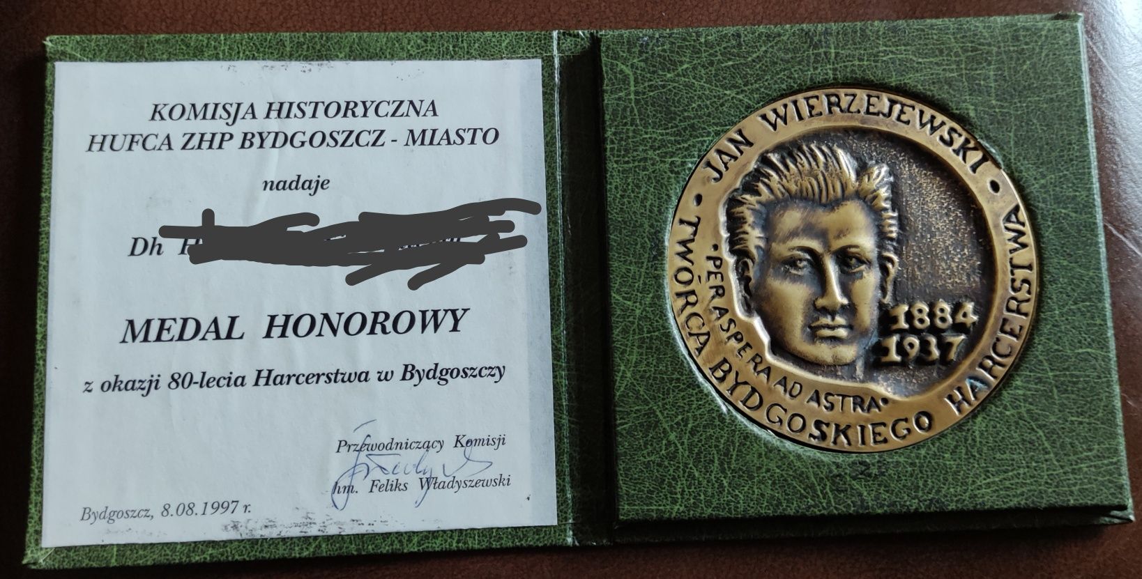 Medal nadaniowy 80 lat Harcerstwa w Bydgoszczy
