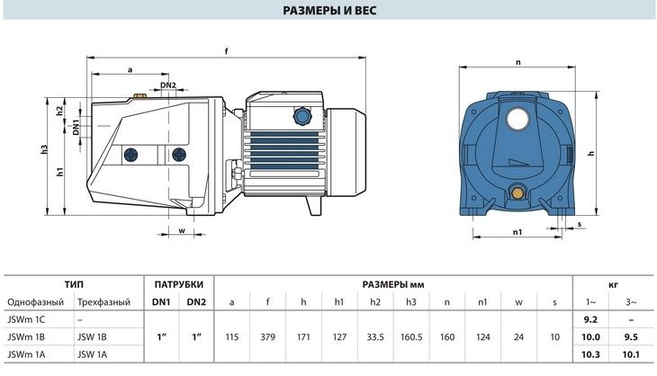 Водяна помпа насос Pedrollo JSVm 1C Італія ОРИГІНАЛ