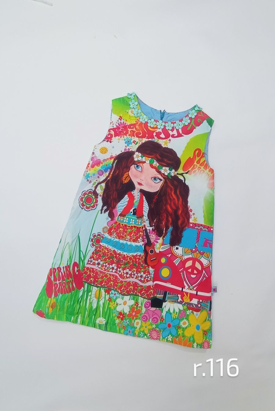 Kolorowa sukienka roz. 116 hippie