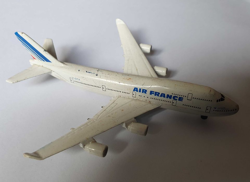 Majorette - Avião Boeing 747 - Air France - vintage - Anos 80