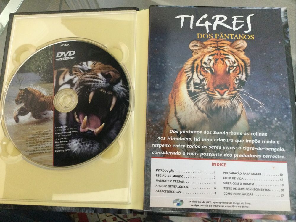 DVD -Documentário sobre os Tigres de Bengala