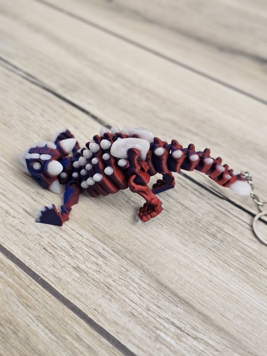 Keyspinner + Świecący Ankylozaur 2w1- KeyRambit KeyFlipper Druk3d