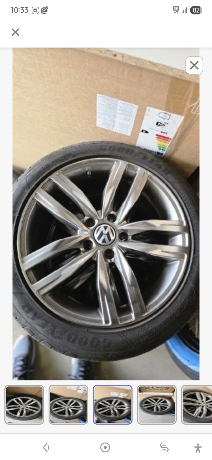 KOŁA ALUFELGI HB 17" 5x112 OPONY GOODYEAR 225/45R17 do VW i inne marki