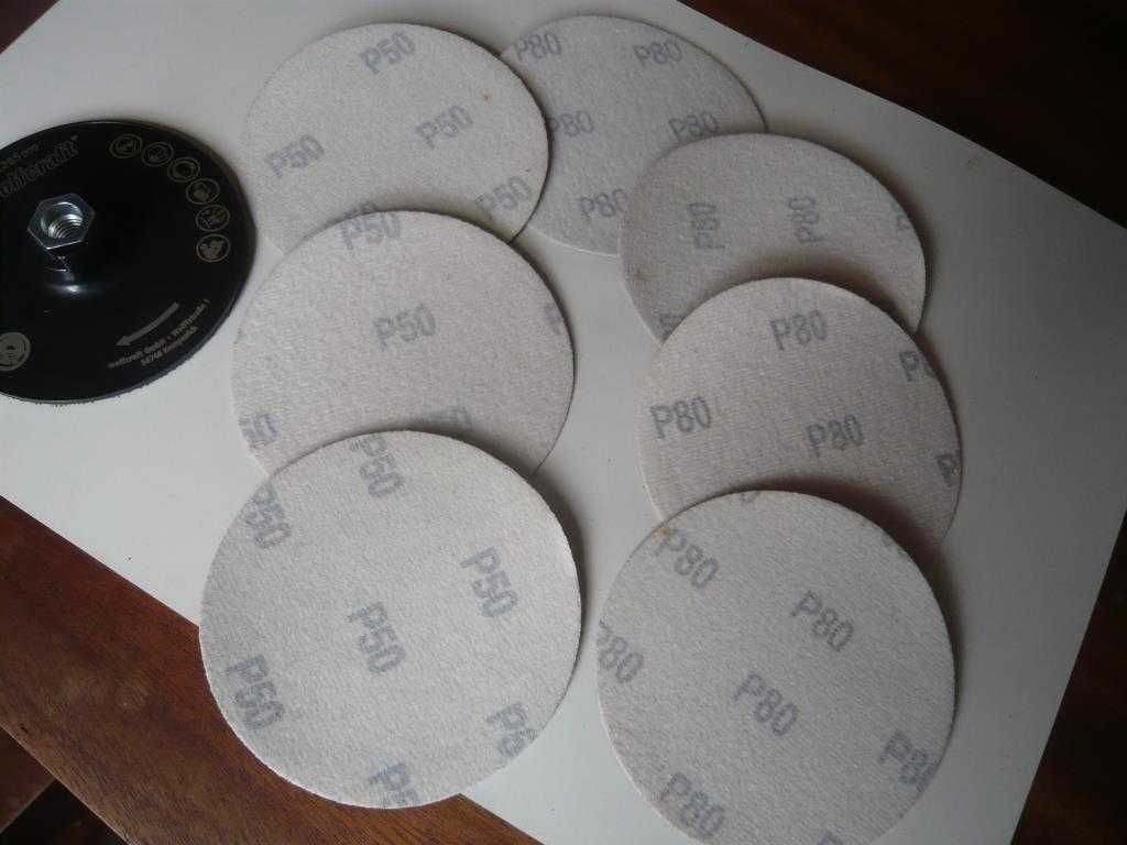 Prato velcro Wolfcraft e discos (rebarbadora 125 mm)