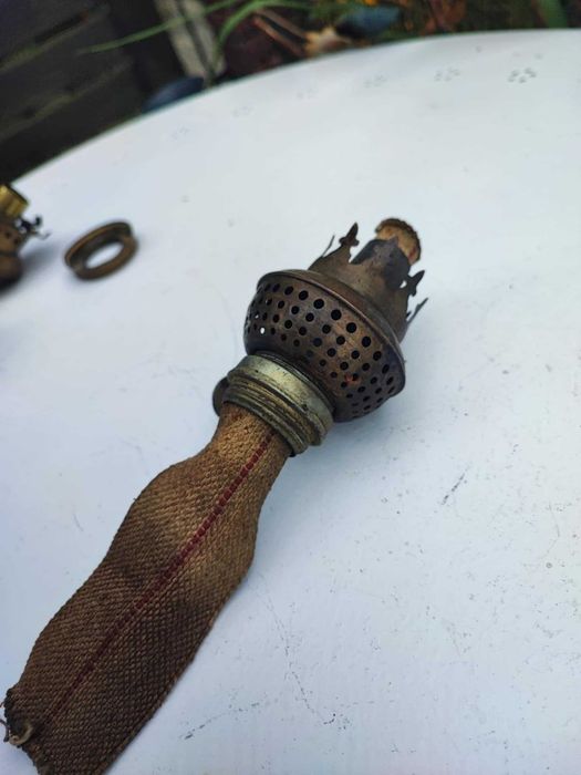 Stary mosiężny brenner,knot PKP,SZSM.śr.gwintu 3,2 cm.