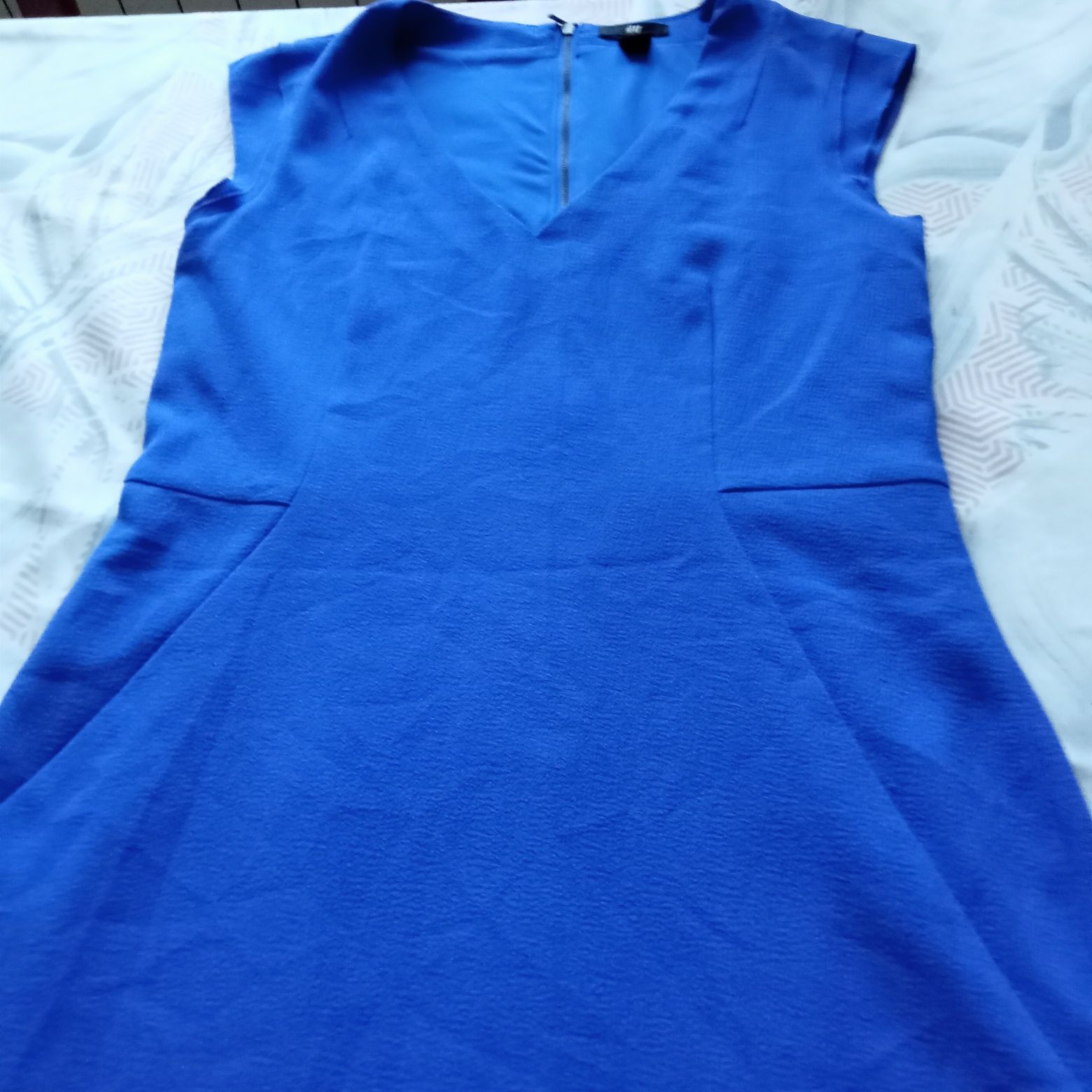 Sukienka chabrowa midi H&M 42