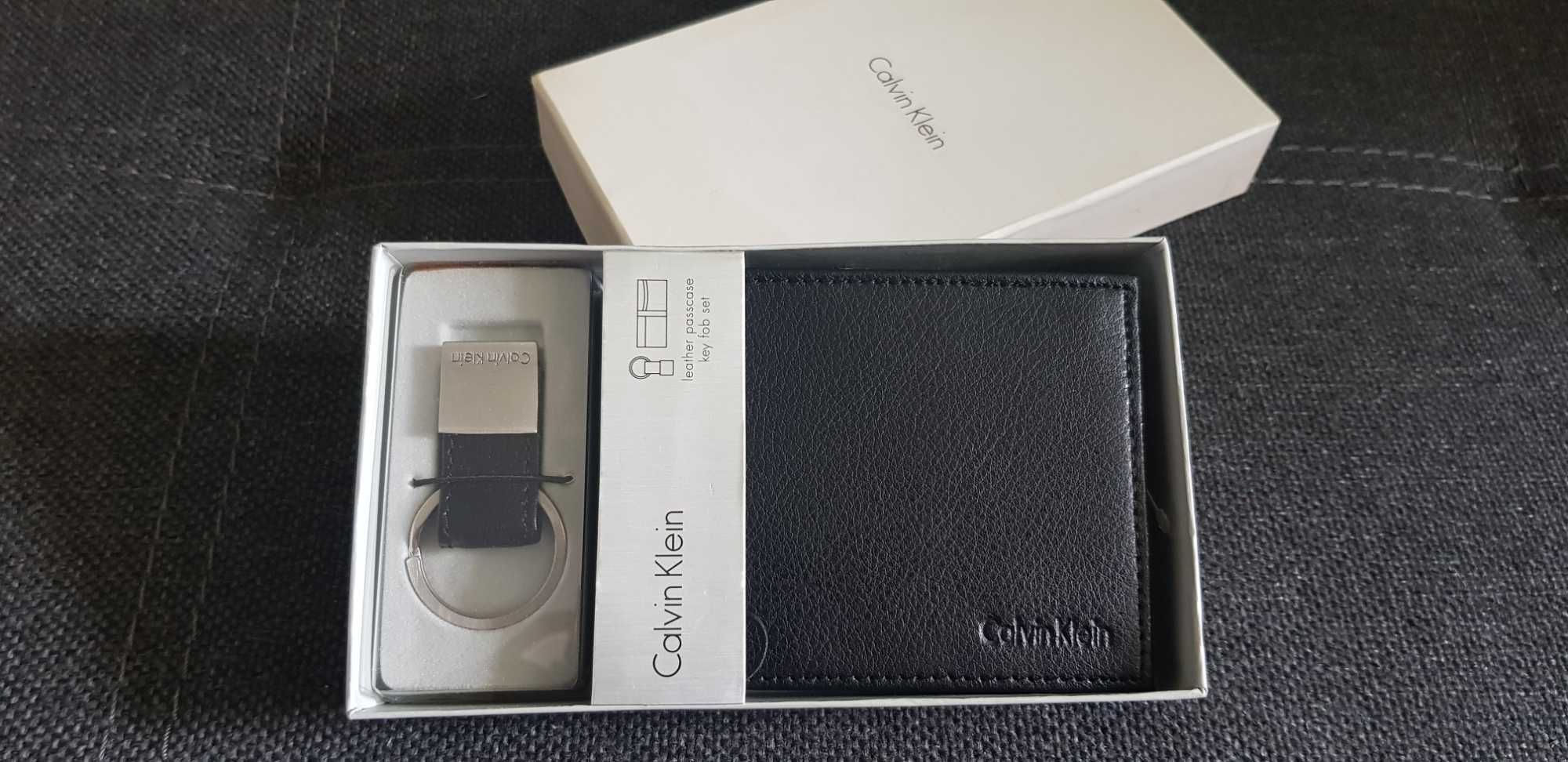 Portfel skorzany Calvin Klein z dodatkiem na klucze