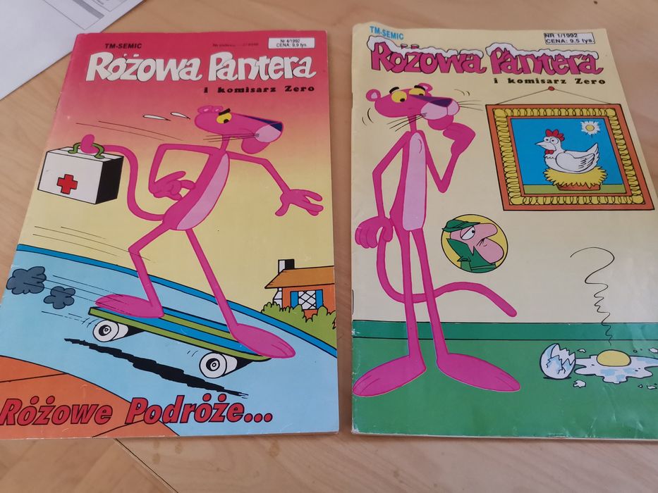 2x Komiks Różowa Pantera TM-SEMIC 1/1992 oraz 4/1992
