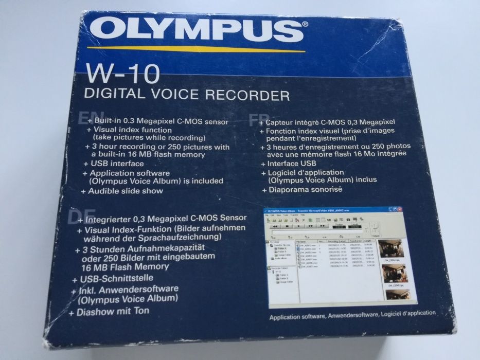 Olympus digital voice recorder W-10 (não funciona)