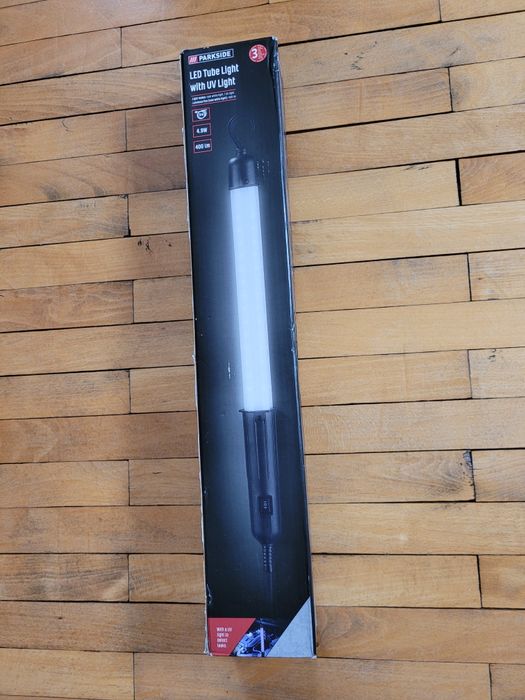 Lampa warsztatowa przenośna LED że światłem UV Parkside NOWA