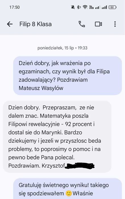 Korepetycje z matematyki - Matura podstawowa / rozszerzona / E8