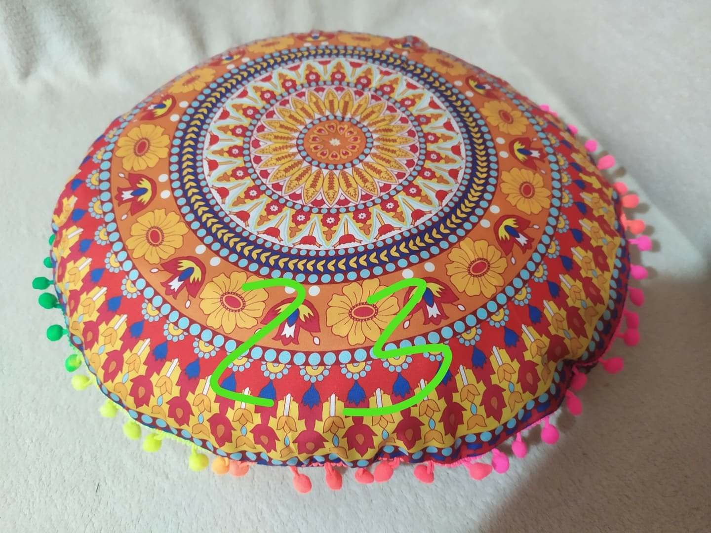 Śliczna nowa poduszka mandala joga medytacja 45 cm łuska gryczana