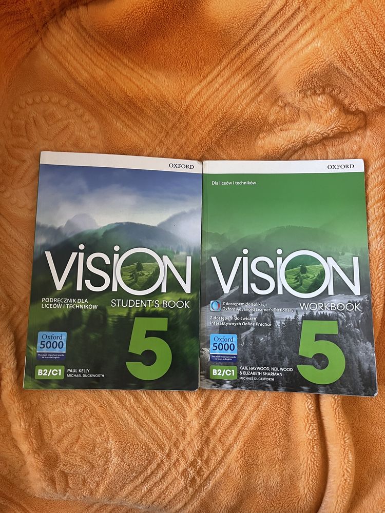 Podręcznik + ćwiczenia do nauki języka angielskiego Vision 5 liceum