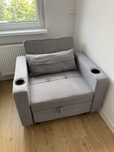 Fotel amerykanka rozkladany Black Red White - idealny, gwarancja