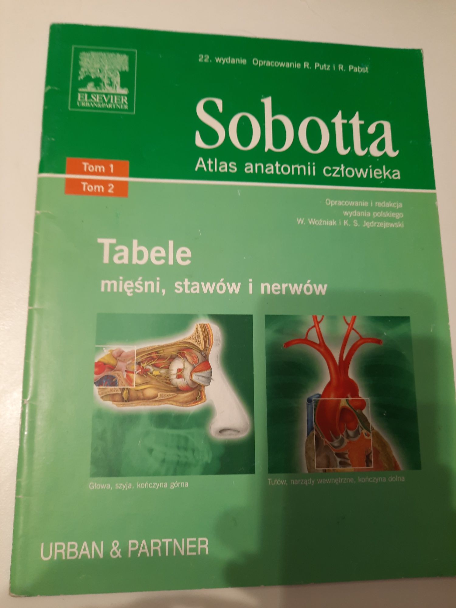 Sobotta, Atlas anatomii człowieka tom 1 + tabele