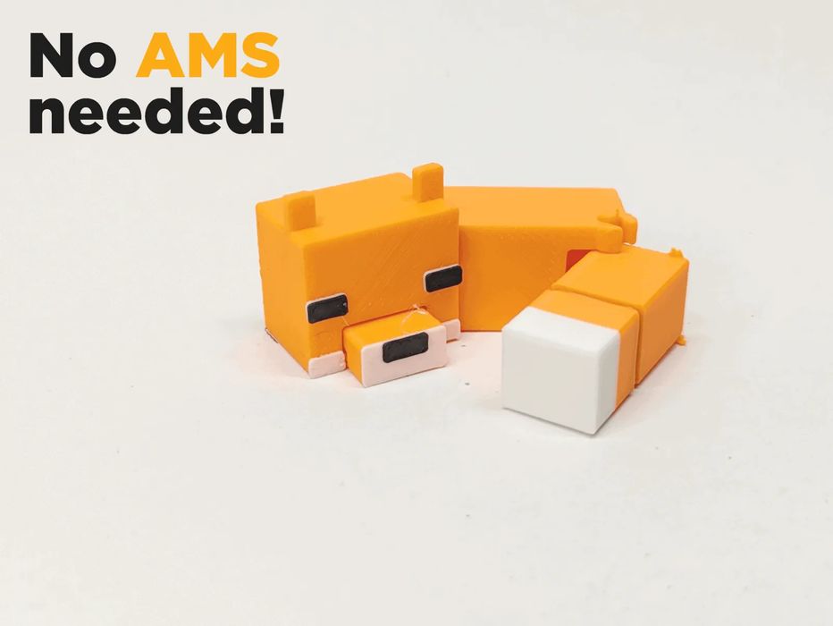 Kit Cartão Raposa Minecraft - Multicolor