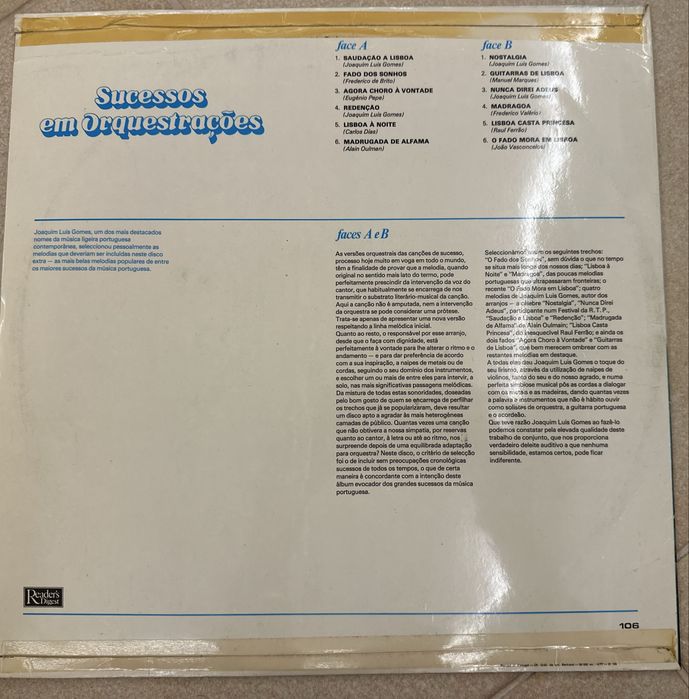 Vinil - varios artistas / musicas