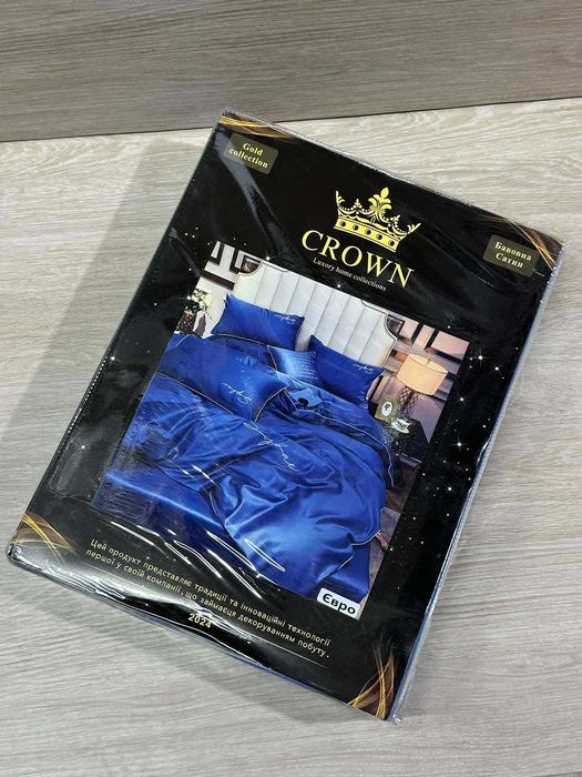 Розпродаж! Постільна білизна сатин Crown / Koloco з вишивкою