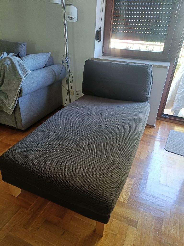 Leżanka szezlong Ikea brązowa
