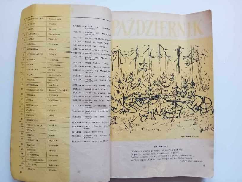 Kalendarz Szpilek 1956